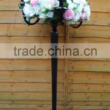 Aluminium Tall Wedding 5 arms Candelabras in Black