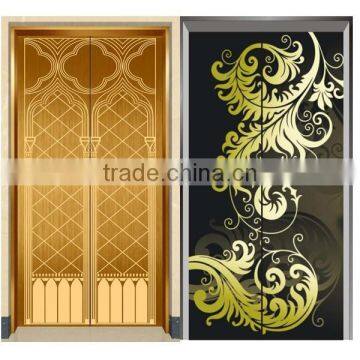 304 Luxury Etched Pattern Stainless Steel Elevator Door Decoration photo-3