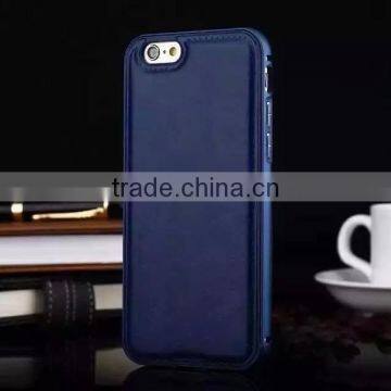 Good Design Metal Frame PU Leather Phone Case For Iphone6, Metal Frame Case PU Leather Back Phone Case For Iphone6 photo-2