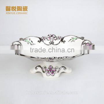 Factory Hot Sale Smoking Clear Ashtray, Ceramic Golden Fruit Tray photo-3