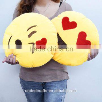 Hot Cartoon Emoticon Cushion Round Doll Toy Cute Emoji Plush Smiley Pillow