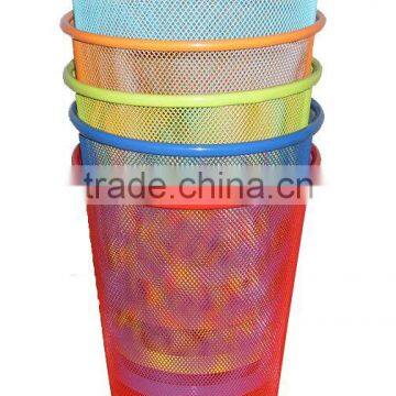 Colourful Round Metal Mesh Waste Bin For Home/Office photo-2