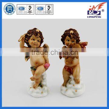 European Home Decor Standing Poly Angel on Clouded Base