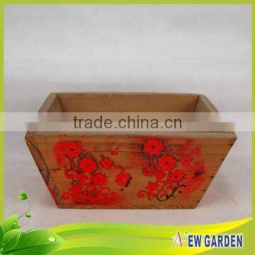 Hand Carved High Quality Promotional Decoration Antique Wooden Vases photo-3