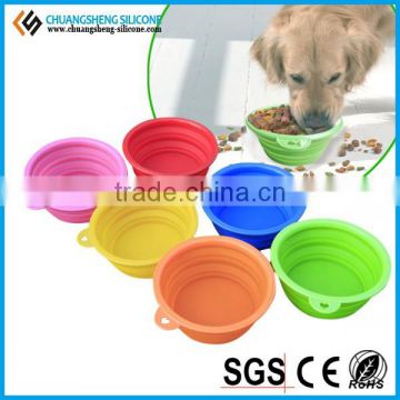 foldable microwave safe silicone pet bowls with best quality