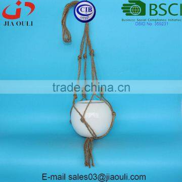 BSCI Audit Factory Rope Hanging Ceramic pot planter pots