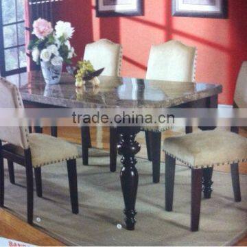 MX-6276 classic USA style hot selling marble dining table chairs