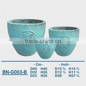 GLAZED CERAMIC OUTDOOR POT BN-G003 photo-2