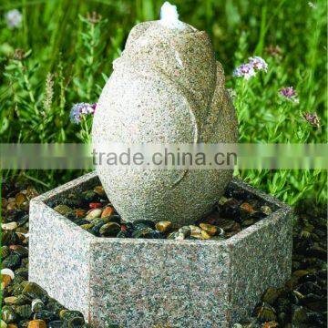 flower bud shape garden granite water fountain