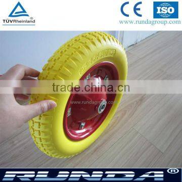 solid wheelbarrow 3.00-8 pu wheel