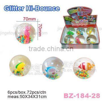 Sell Flashing Glitter Bouncing Ball with Floating Fish Toys