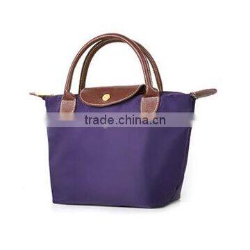 Foldable Nylon Shopping Bag With Zipper and Button Closure photo-2
