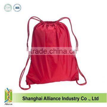 Black Nylon Drawstring Bag, Knapsack, Backpack. photo-3