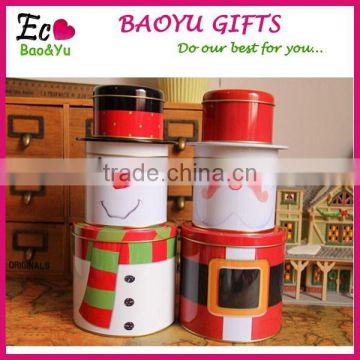 Christmas snowman tin boxes for packaging