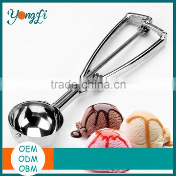 Stainless Steel With Trigger Cookie Spoons Set Ice Cream Scoop Spoon Set