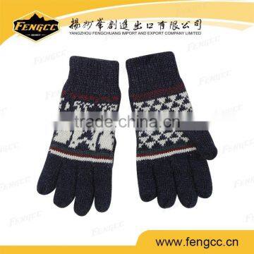 100% Acrylic Knitted Winter Gloves/jacqurad Knitted Gloves photo-3