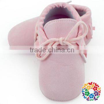New Fashion Mustard Color Baby Shoes Newborn Baby Lace Shoes Baby Girl Designer Shoes Wholesale Leather Baby Shoes photo-2