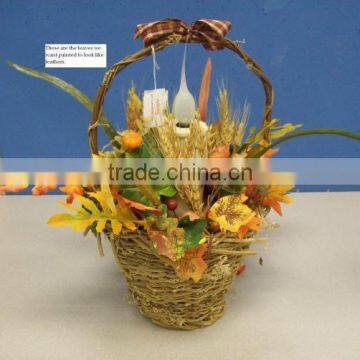 bamboo rattan wicker paper rope water-hyacinth sisal moss weaven gift floral basket