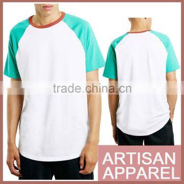 latest contrast colors mens pure cotton t shirt with Round Neck Wholesale t Shirt supplier from china