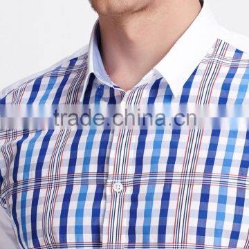 Egyptian Cotton Plaid Men Shirt SHL106 photo-4