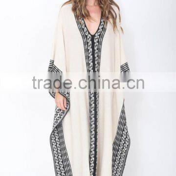 Indian Girls Kaftan Sexy Wear Poncho Fashionable Caftan Dress Poly Silk Girls Long Kaftan photo-4