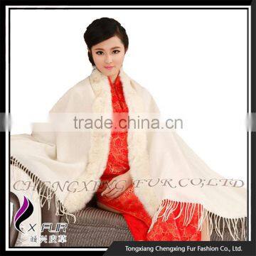 CX-B-P-41F 2015 New Style Knitted Ladies Cashmere Shawl Cape photo-3