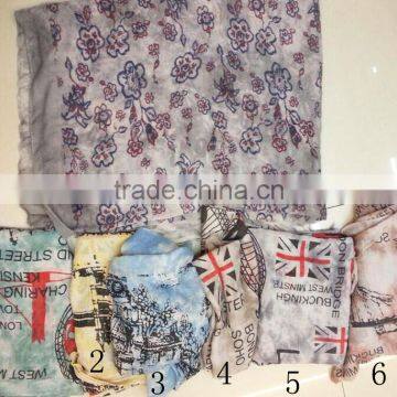 Fashion hot calssic floral rayon new scarf