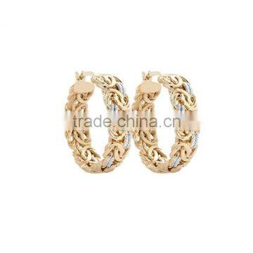 Stylish Artificial Gold Plated Hoop Earrings