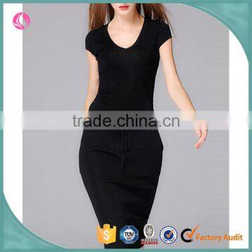 Fashion cool black OEM service top quality cheap ladies dress wholesale