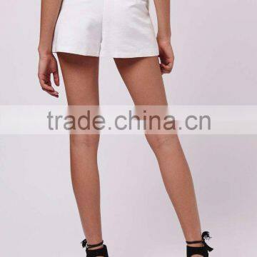 High Waist Zip Front Women Cotton Fashion Fancy Girl Casual Sexy Plain White Hot Shorts photo-4