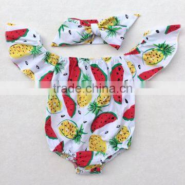 Baby Girl Watermelon Printed Romper Newborn Baby Clothes Playsuits Infant Toddler Clothes