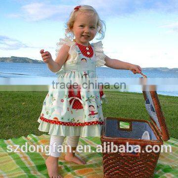 2016 New Arrive Sister Dress Floewer Girls Vintage Dress Baby Kids Back To School Clothes photo-3