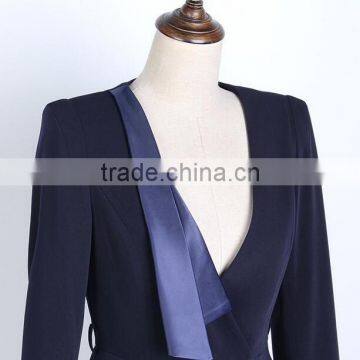 Custom Female Clothes Ladies Dress Latest Office Uniform Design 2017 photo-4