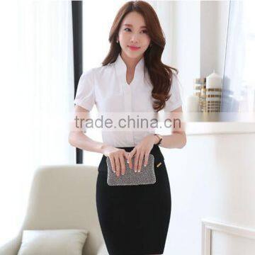 Custom Chantilly Nice Design Women Formal Blouse Fashionable Shirts for Girls photo-4