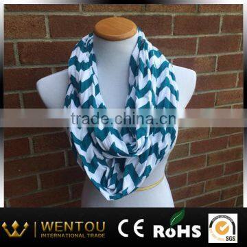 Chevron Jersey Knit Infinity Scarf