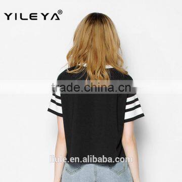 Sports Style Latest 2015 Summer Elegant Shirts for Ladies With Paillettes Decoration photo-2