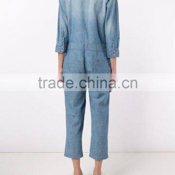 High Quality Durable Baggy Boyftriend Blue Color Overall for Women photo-4