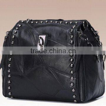 Women PU Leather Vintage Backpacks Fashion Leisure Male School Sport Black Travel Daypack Retro Bagpack photo-2