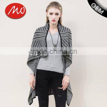 wholesale womens sleeveless knitted cashmere nepal poncho cardigan with best quality