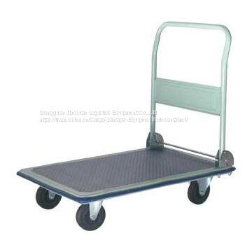 Medium Duty Stainless Steel Flatbed Cart , Metal Trolley