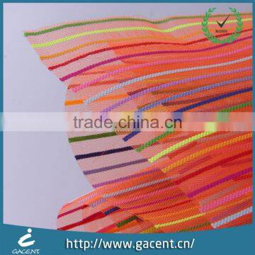 100% Nylon Stiff Rainbow Mesh Fabric For Makeup Bag