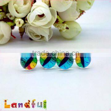 12mm Colored Dragon Glass Eyes Needle Insert Felting Toy Cat Glass Eyes photo-2