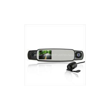2000B Car DVR rearview mirro 720p 3.0Inch 3.0\' TFT LCD 120 degree 3 lens before and after the rearview mirror hd night vision