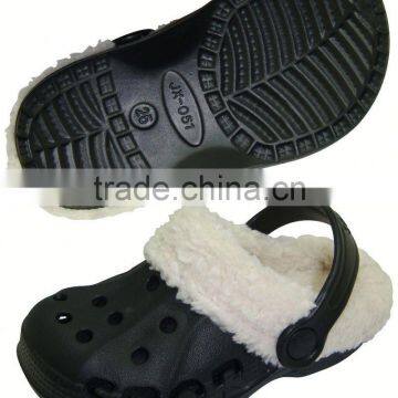 AttractiGood OEM Durable Customized 2017 Cheapest Fashionalble Eco-friendly Top quality OEM new EVA garden shoes with fur inside