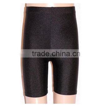 Black Nylon Lycra Dance Gym Sports Running Cycle Shorts