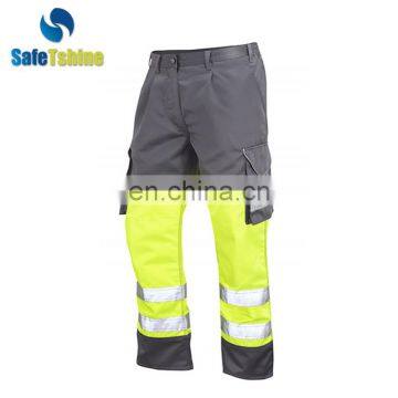 High visibility safety reflective pocket working pants