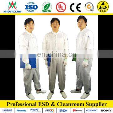 With Vertical zipper ESD jumpsuit, Cleanroom Antistatic ESD coverall