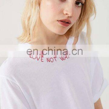 2017 New Fashion Top Seller Lady Women Casual WhiteTops