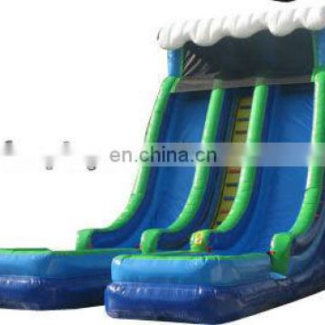 HI high reputation long water slide with pool, inflatable water slide for kids and adults