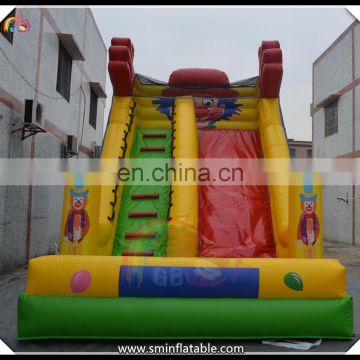 2016 hot sell cheap simple color inflatable slide for lanyard , clown inflatable slide